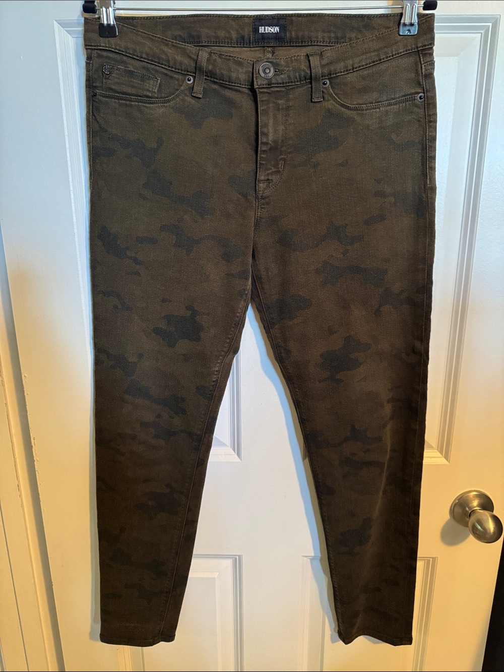 Hudson Jeans Brown Washed Denim Button-Front
